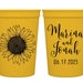 Sunflower Wedding Cups Rustic Wedding Favors for Guests in Bulk Personalized Party Cups Barn Wedding Party Gifts Country Wedding Decor 1B 