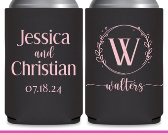 Wedding Can Coolers Wedding Favors for Guests in Bulk Classic Wedding Favor Ideas Wedding Monogram for Wedding Party Gift for Bridesmaid 1A