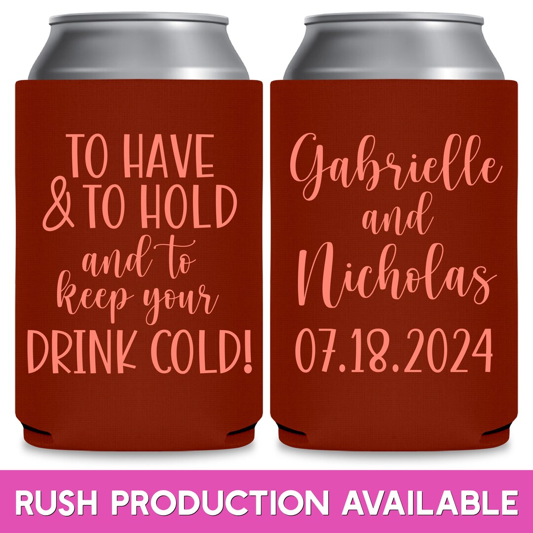 Wedding Can Coolers Wedding Favors for Guests in Bulk Wedding Favor Ideas to Have & to Hold to