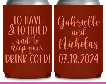 Wedding Can Coolers Wedding Favors for Guests in Bulk Wedding Favor Ideas To Have & To Hold To Keep Your Drink Cold 4A Wedding Party Gifts