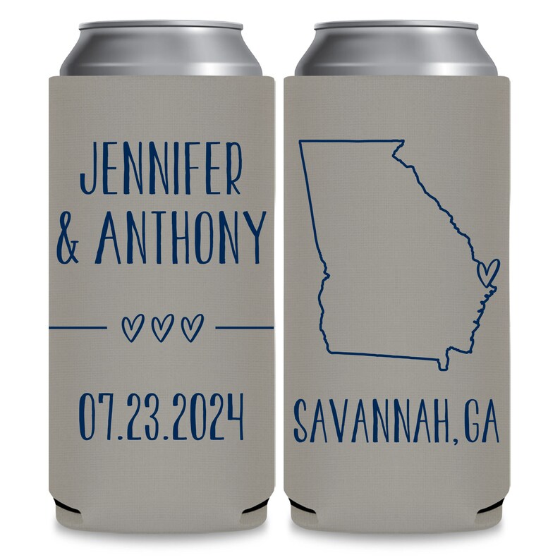 Wedding Can Coolers With Map Destination Wedding Favors for Guests Wedding Party Gifts Slim Can Coolers Bridal Shower Gift for Bridesmaid 2A image 2