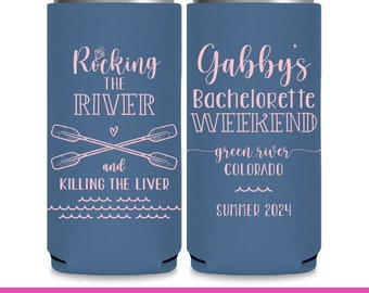 Bachelorette Weekend Seltzer Slim Can Coolers Rocking the River Rafting Bachelorette Party Asking Bridesmaid Proposal Bridesmaid Gifts 1A