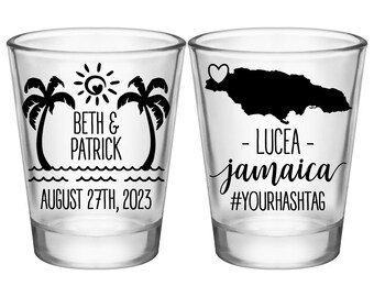 Destination Wedding Favors for Guests in Bulk Wedding Shot Glasses With Map Custom Shot Glasses Beach Wedding Party Gifts for Guests 2A2