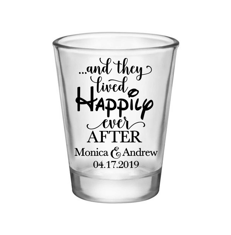 50 Wedding Shot Glasses Gifts For Guests Fairytale Wedding Decor Ideas Personalized Wedding Favors To Love Laughter Happily Ever After 3A