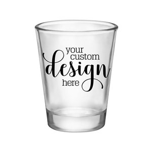 Custom Shot Glasses Personalized Wedding Favors for Guests in Bulk Wedding Monogram Wedding Party Gifts Bridal Shower Gift Design or Logo 1A