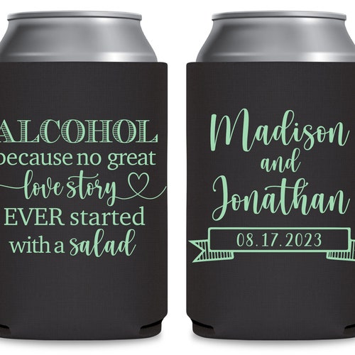 Custom Wedding Can Coolers Wedding Favors for Guests in Bulk Etsy