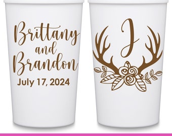 Wedding Cups Personalized Wedding Favors for Guests in Bulk Personalized Party Cups Classic Wedding Party Gifts for Guests Custom Cups 6B
