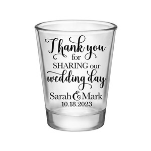 Wedding Shot Glasses Wedding Favors for Guests in Bulk Personalized Shot Glasses Thank You Wedding Party Gifts Customized Shot Glasses 1A image 1