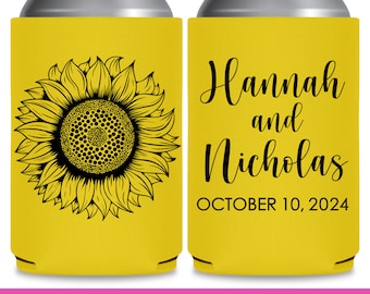 Sunflower Wedding Can Coolers Rustic Wedding Favors for Guests in Bulk Gift Bags Boho Wedding Favor Ideas Country Wedding Party Favors 1A