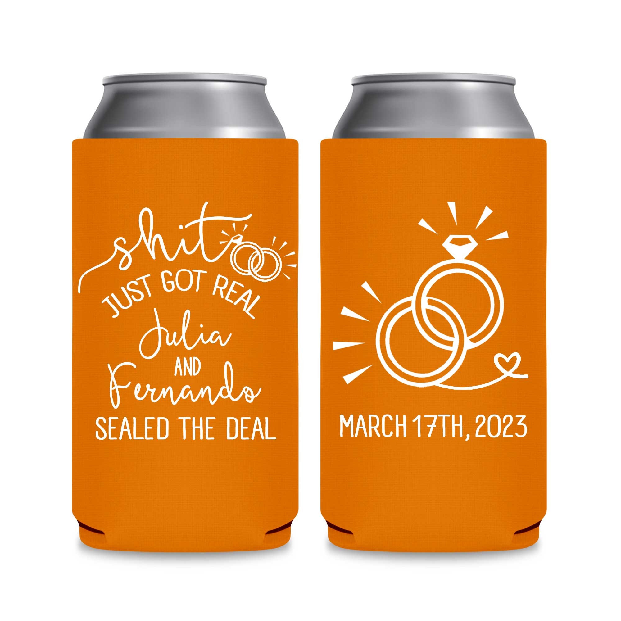 Wedding Can Coolers Fun Wedding Favors for Guests in Bulk Beer Etsy