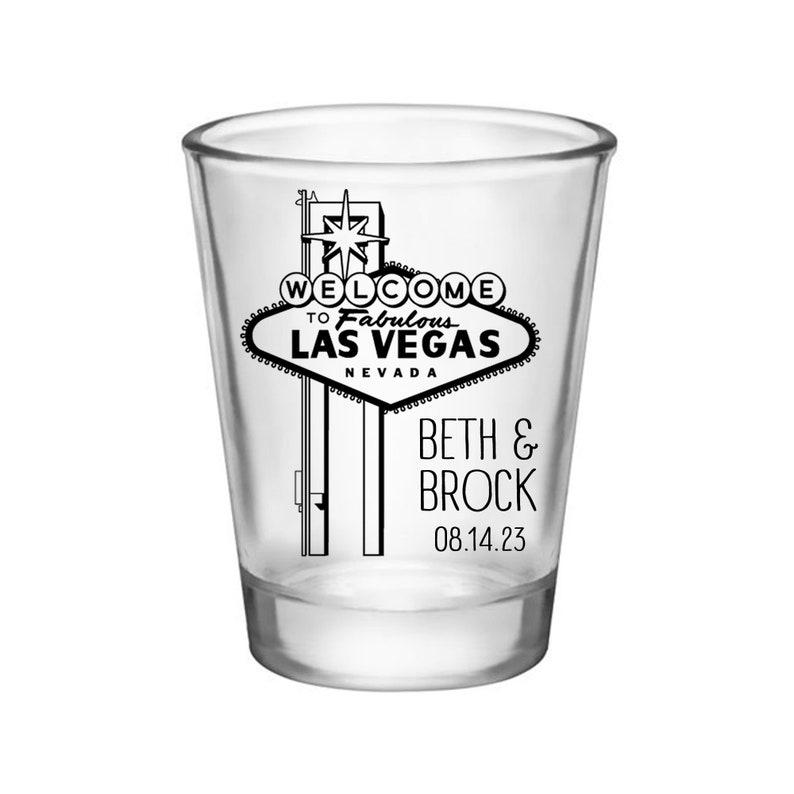 Casino Wedding Shot Glasses Las Vegas Wedding Favors for Etsy