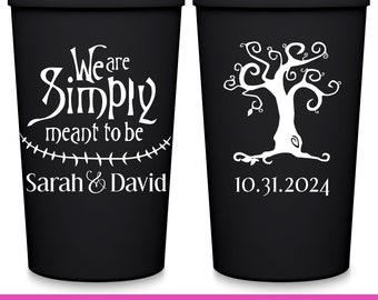 Halloween Wedding Favors for Guests Personalized Wedding Cups Goth Wedding Custom Cups Gothic Wedding Party Favors Simply Meant To Be 1A