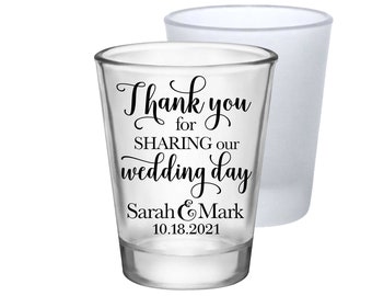 Wedding Shot Glasses Unique Wedding Favors Clear or Frosted Shot Glasses Wedding Party Gift For Guests To Have /& To Hold Until We/'re Old 3A