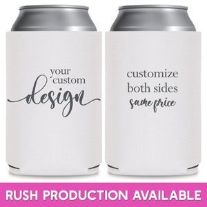 Custom Wedding Can Coolers Wedding Favors for Guests in Bulk Wedding Party Gift Wedding Monogram Wedding Favor Ideas Bridal Shower Gift Bags