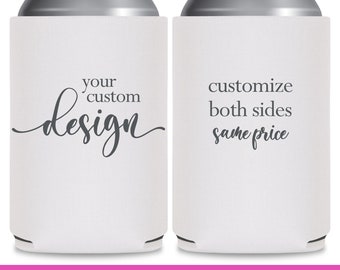 Custom Wedding Can Coolers Wedding Favors for Guests in Bulk Wedding Party Gift Wedding Monogram Wedding Favor Ideas Bridal Shower Gift Bags