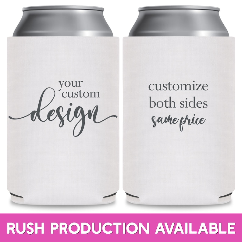 Custom Wedding Can Coolers Wedding Favors for Guests in Bulk Wedding Party Gift Wedding Monogram Wedding Favor Ideas Bridal Shower Gift Bags image 1