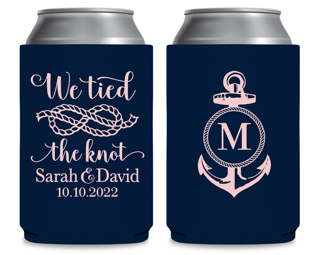 Nautical Wedding Can Coolers Cruise Wedding Favors for Guests Etsy
