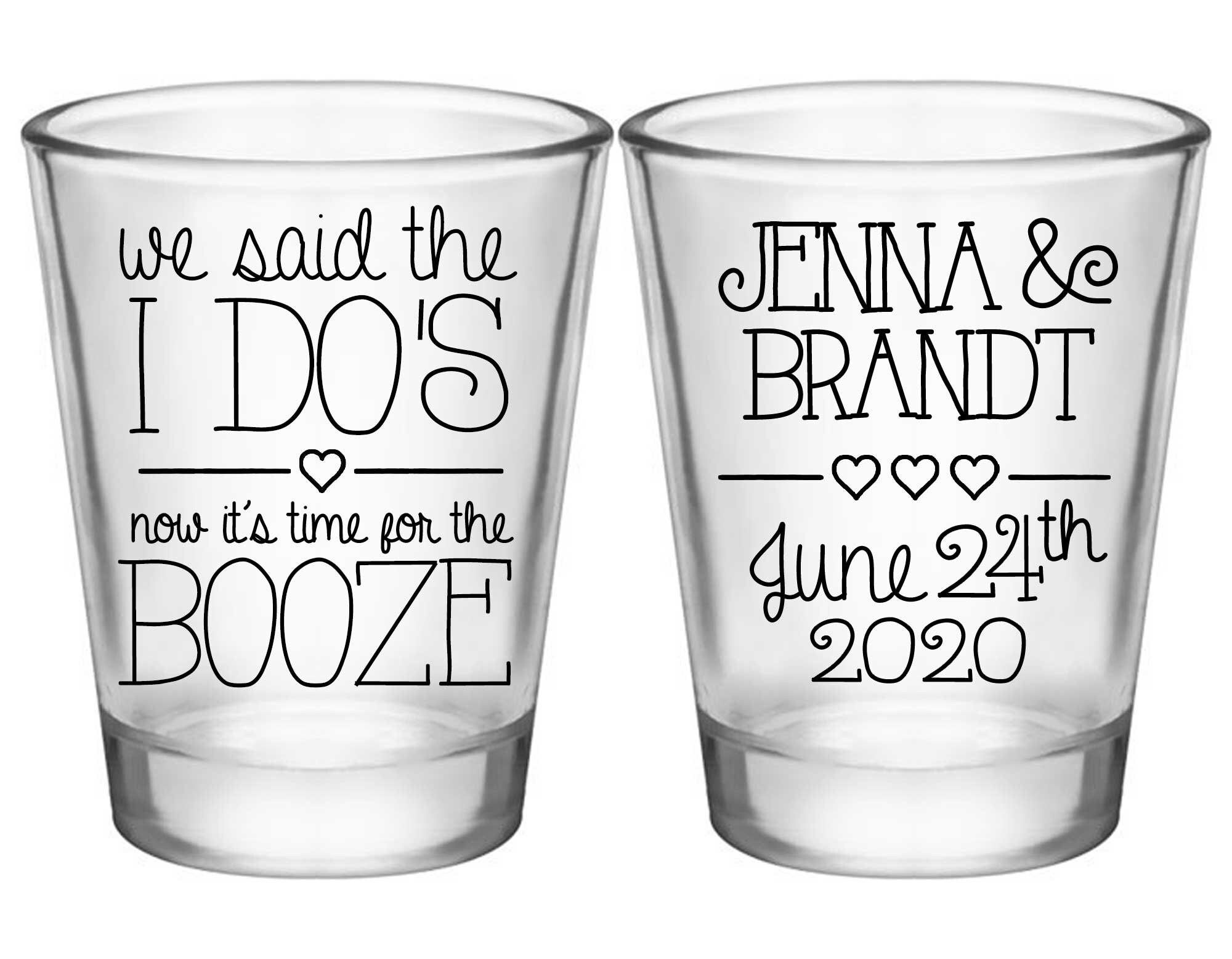 Wedding Shot Glasses Wedding Favors Funny Shot Glasses Wedding Etsy