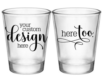 Custom Shot Glasses Personalized Wedding Favors for Guests in Bulk Wedding Monogram Wedding Party Gift Bridal Shower Gift Design or Logo 1A2
