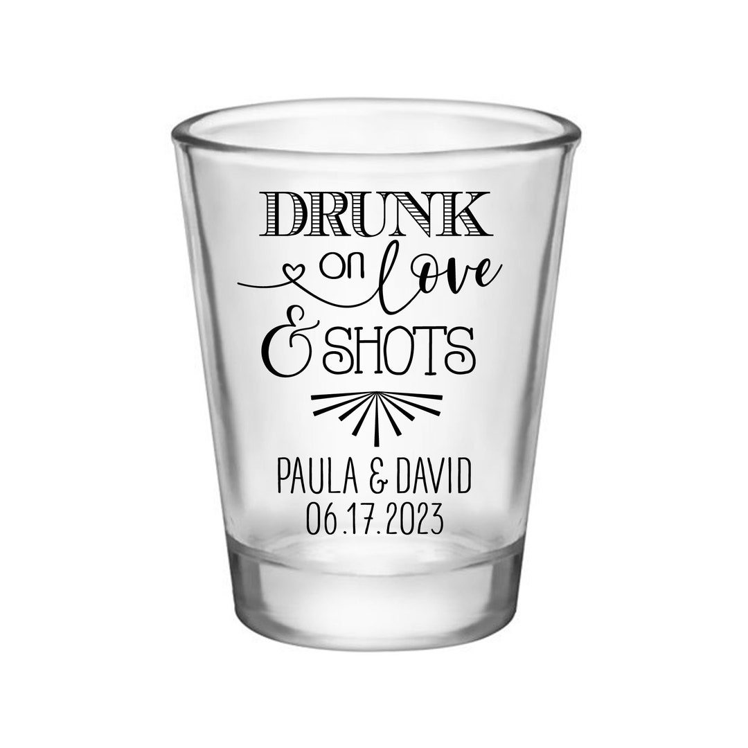 Wedding Shot Glasses Funny Wedding Favors for Guests in Bulk Customized