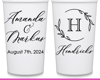 Wedding Cups Personalized Wedding Favors for Guests in Bulk Personalized Party Cups Classic Wedding Party Gifts for Guests Custom Cups 5A