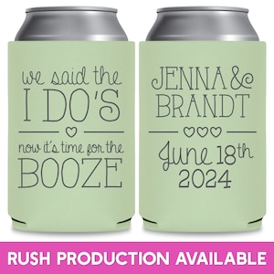 Wedding Can Coolers Wedding Favors for Guests in Bulk Custom Wedding Favours Wedding Party Gifts We Said The I Do's 1A Unique Wedding Favors