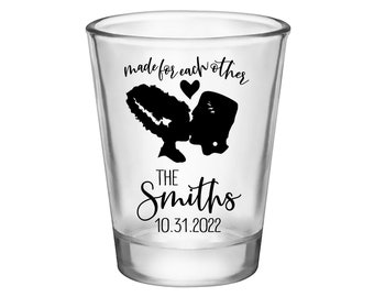 Wedding Shot Glasses Halloween Wedding Favors for Guests in Bulk Personalized Shot Glasses Frankenstein Wedding Decor Made For Each Other 1A