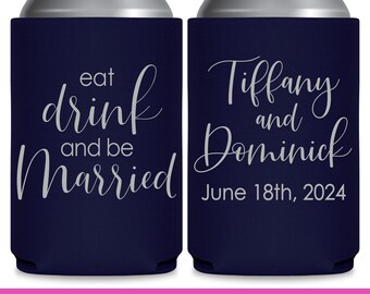 Wedding Can Coolers Wedding Favors for Guests in Bulk Fun Wedding Decorations Eat Drink Be Married Wedding Party Gifts for Wedding Guests 2A