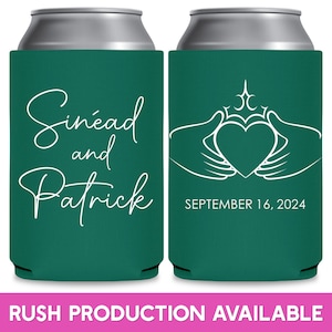 Irish Wedding Favors for Guests in Bulk Wedding Can Coolers Celtic Wedding Favor Ideas Ireland Love Wedding Party Gifts With Claddagh 1A imagem 1