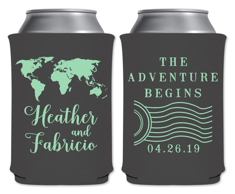 Destination Wedding Can Coolers Cheap Wedding Favors Can Etsy