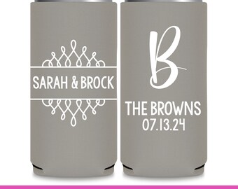 Wedding Can Coolers Wedding Favors for Guests in Bulk Wedding Favor Ideas Wedding Party Gift Classic Slim Can Coolers Bridal Shower Gifts 4A