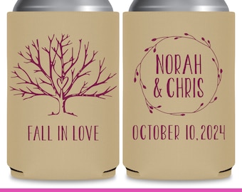 Fall Wedding Favors for Guests in Bulk Rustic Wedding Favors Autumn Wedding Decor Wedding Can Coolers Fall In Love Wedding Favor Ideas 4A