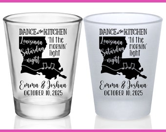 Wedding Shot Glasses New Orleans Wedding Favors for Guests in Bulk Customized Shot Glasses Wedding Party Gifts Louisiana Saturday Night 1A