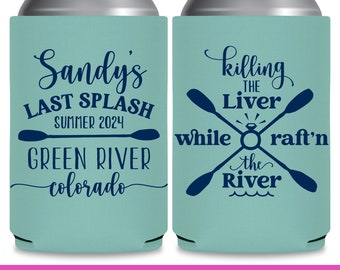 Bachelorette Party Favors for Guests Asking Bridesmaid Proposal Gift Bags Custom Can Coolers The Last Splash Bachelorette River Rafting 2A