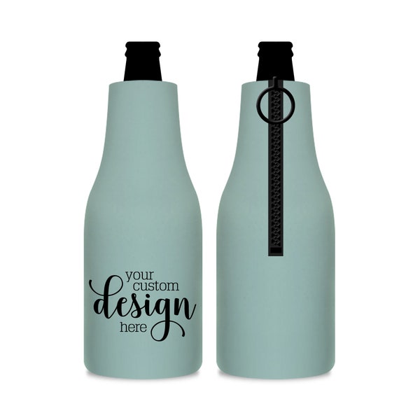 Wedding Bottle Sleeves Personalized Wedding Favors Zippered Bottle Huggers Wedding Beer Bottle Holders Your Wedding Design Wedding Monogram