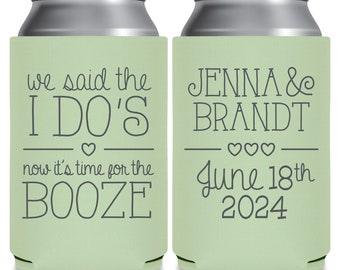 Wedding Can Coolers Wedding Favors for Guests in Bulk Custom Wedding Favours Wedding Party Gifts We Said The I Do's 1A Unique Wedding Favors