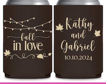 Fall Wedding Favors for Guests in Bulk Rustic Wedding Favors Autumn Wedding Decor Wedding Can Coolers Fall Wedding Ideas Fall In Love 7A