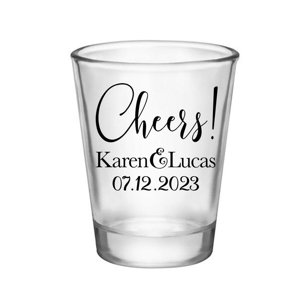 Personalized Wedding Shot Glasses Fun Wedding Favors for Guests in Bulk