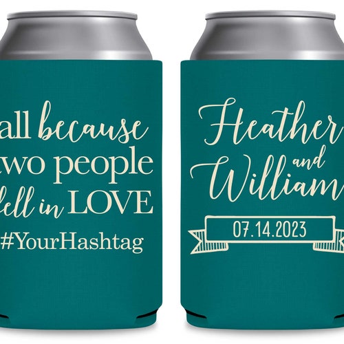 Custom Wedding Can Coolers Wedding Favors for Guests in Bulk Etsy