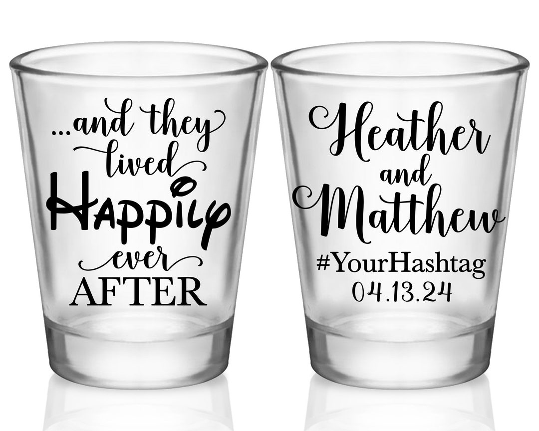 Wedding Shot Glasses Fairytale Wedding Favors for Guests in Bulk Custom