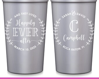 Wedding Favors For Guests in Bulk Fairytale Wedding Party Cups Wedding Party Gifts for Wedding Guests And They Lived Happily Ever After 1A