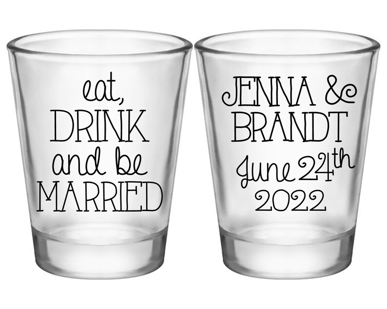 Custom Wedding Shot Glasses Cute Wedding Favors for Guests in Etsy