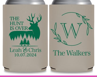 Country Wedding Can Coolers Fun Wedding Favors for Guests Funny Wedding Party Gift for Bridesmaid The Hunt Is Over 3A Wedding Favor Ideas