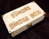 PERSONALISED MARIJUANA engraved wooden box, weed, etched, storage, smoking, vape, cigar, jewellery, wood, smoke, vaping, tobacco, leaf drug