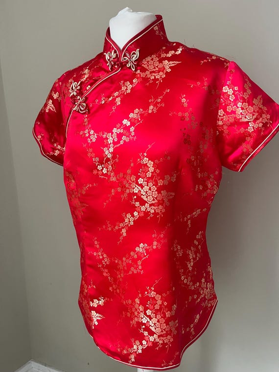 Vintage Traditional Chinese Changshan Short Sleev… - image 3