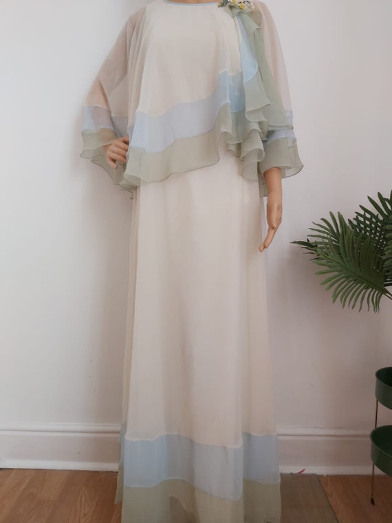 Vintage 1970s Jean Varon Couture Maxi Dress - image 2