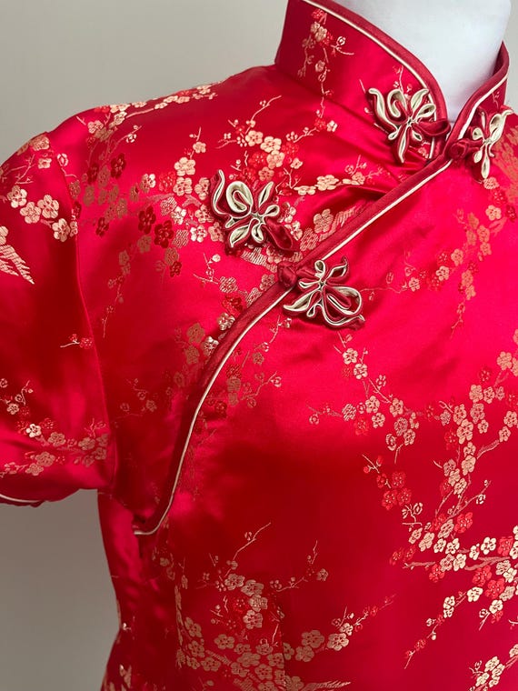 Vintage Traditional Chinese Changshan Short Sleev… - image 2
