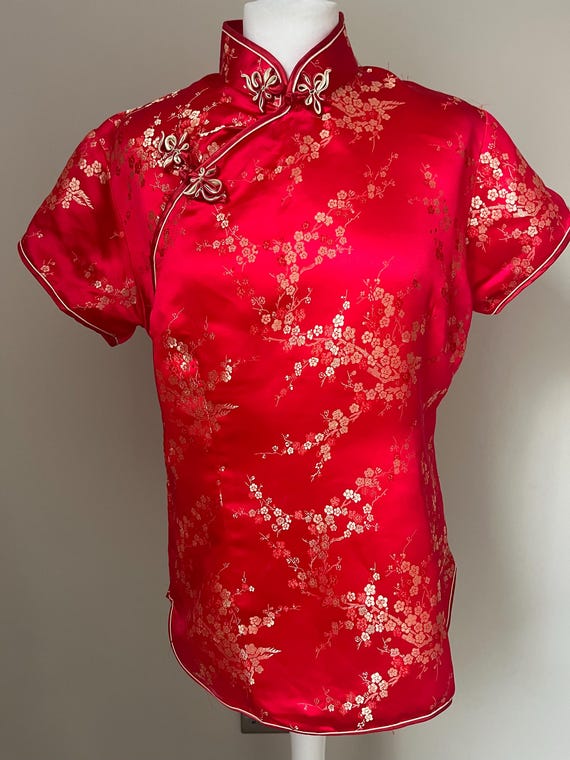Vintage Traditional Chinese Changshan Short Sleev… - image 6