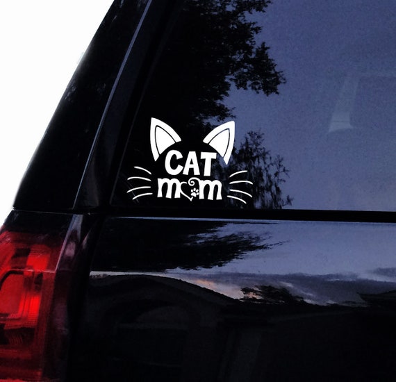 Patterned Cat Face Animal Car Bumper Sticker Decal 3/'/' 5/'/' or 6/'/'