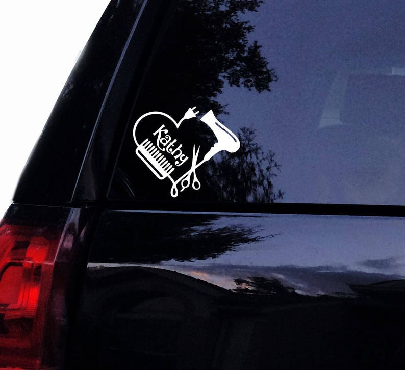 Fun Hair Stylist Christmas Gifts for Hairdressers #6: Hairdresser Car Decal